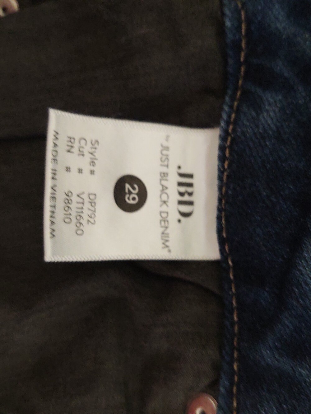 JBD Just Black Denim Dark Blue Jeans - Size 29 - Picture 7 of 13